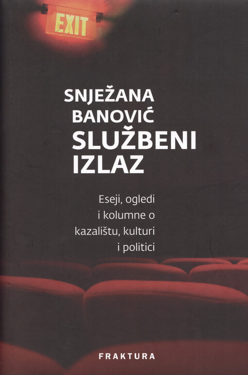 Službeni izlaz : eseji, ogledi i kolumne o kazalištu, kulturi i politici