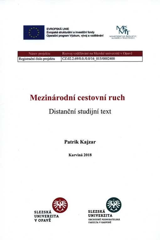 Mezinárodní cestovní ruch : distanční studijní text