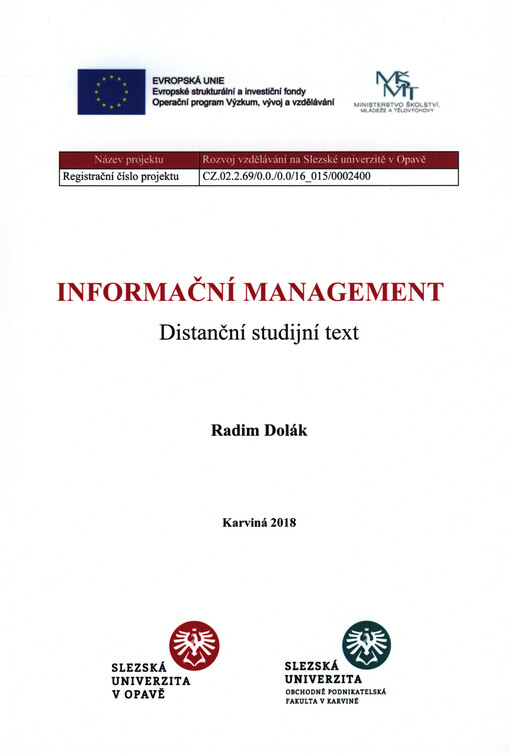 Informační management : distanční studijní text