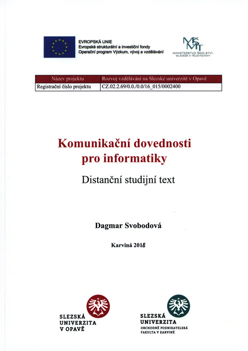 Komunikační dovednosti pro informatiky : distanční studijní text