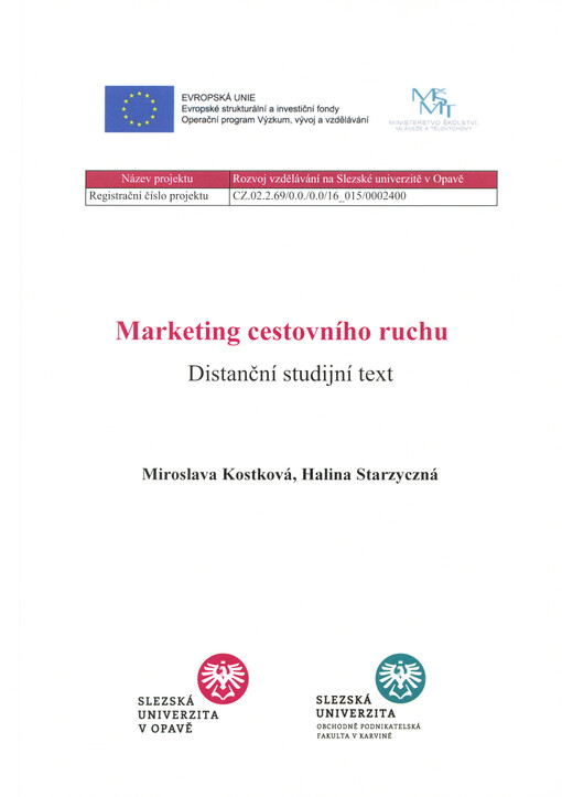 Marketing cestovního ruchu : distanční studijní text