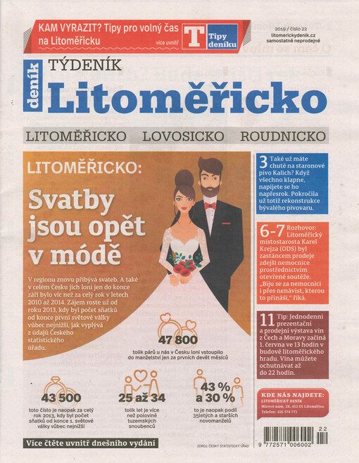 Týdeník Litoměřicko : Litoměřicko, Lovosicko, Roudnicko