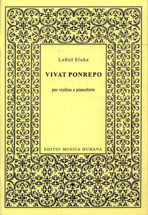 Vivat Ponrepo : per violino e pianoforte : ze suity Na paměť Jaroslava Ježka = aus der Suite Dem Andenken von Jaroslav Ježek = from the suite In memory of Jaroslav Ježek : (1988)