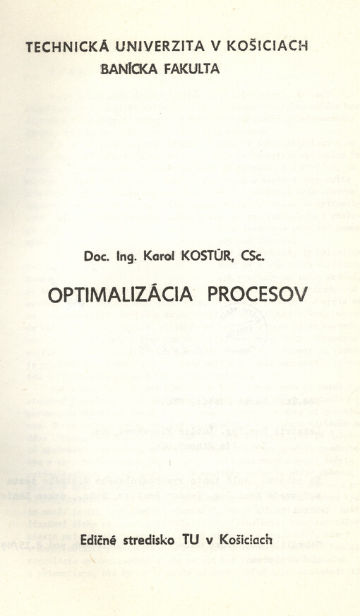 Optimalizácia procesov