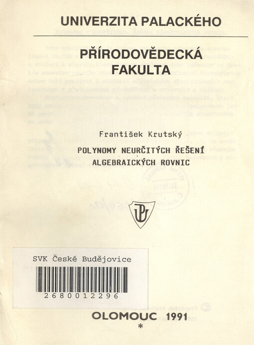 Polynomy neurčitých řešení algebraických rovnic