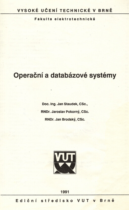 Operační a databázové systémy