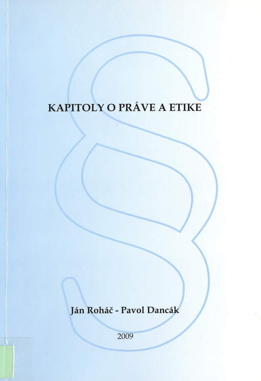 Kapitoly o práve a etike