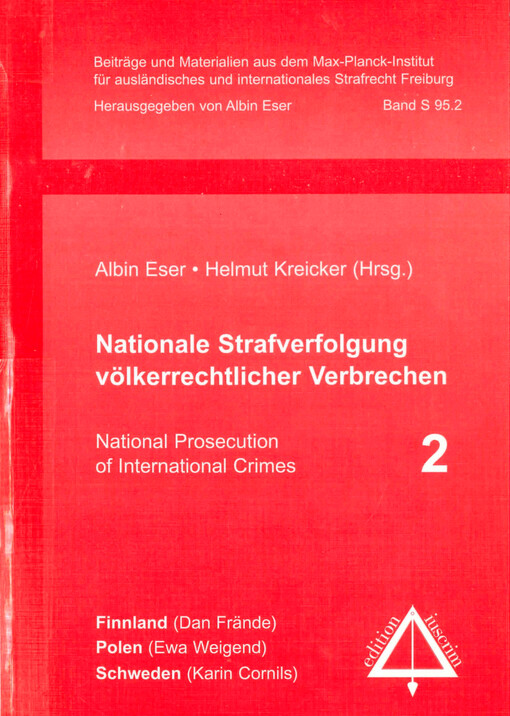 Nationale Strafverfolgung völkerrechtlicher Verbrechen2Finnland, Polen, Schweden