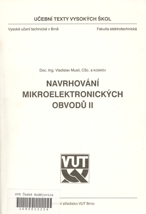 Navrhování mikroelektronických obvodů II