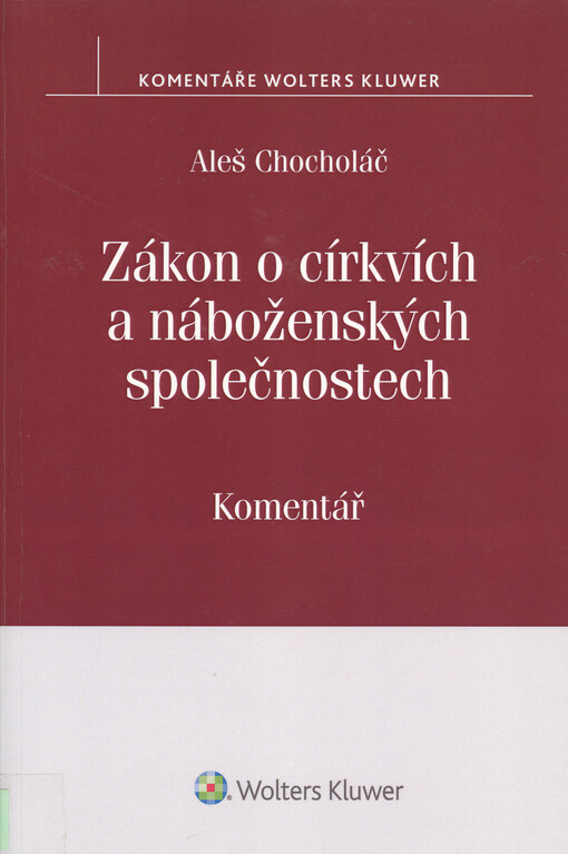 Zákon o církvích a náboženských společnostech : komentář