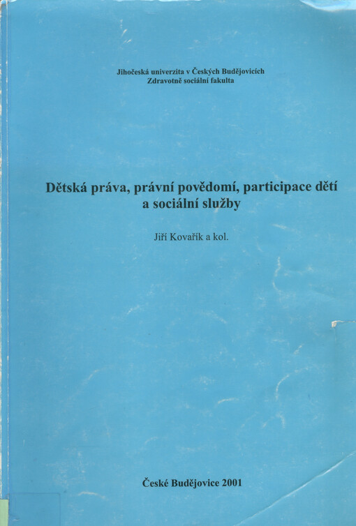 Dětská práva, právní povědomí, participace dětí a sociální služby