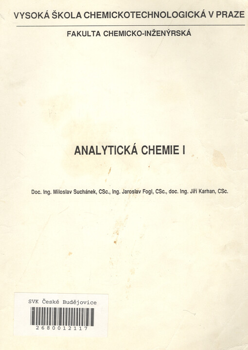 Analytická chemie I