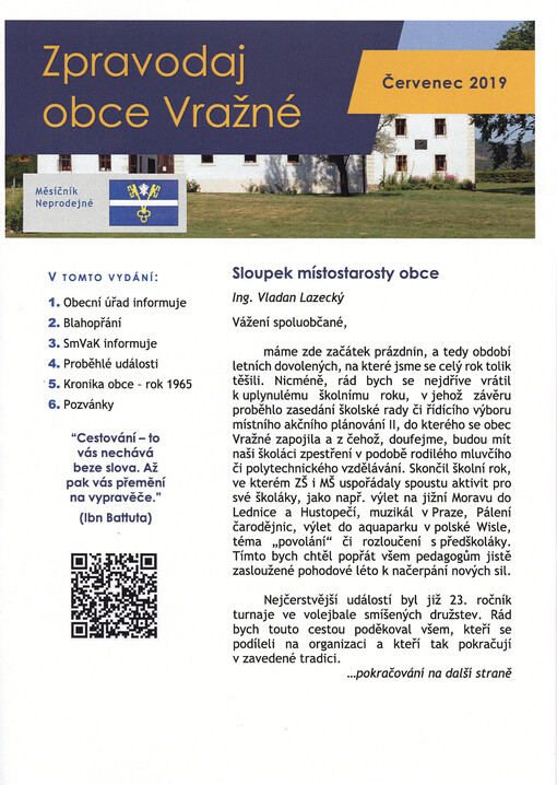 Zpravodaj obce Vražné