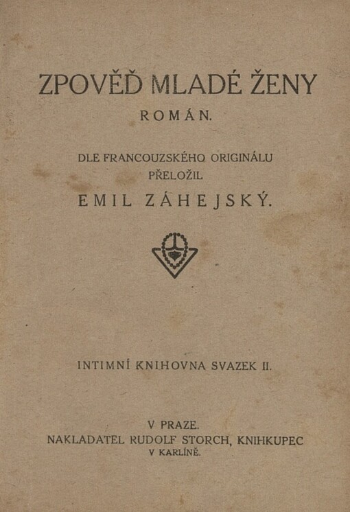 Zpověď mladé ženy: román