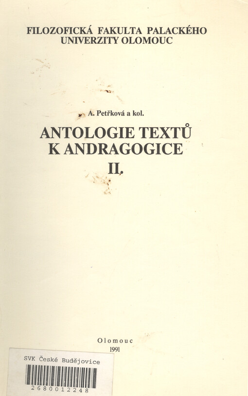 Antologie textů k andragogice II.