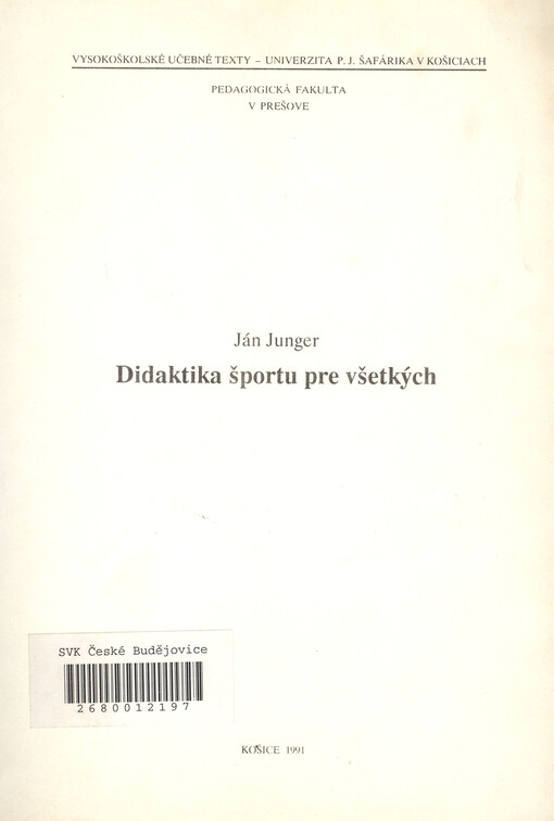 Didaktika športu pre všetkých
