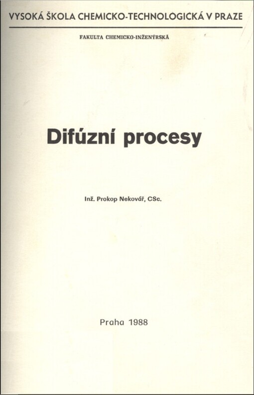 Difúzní procesy