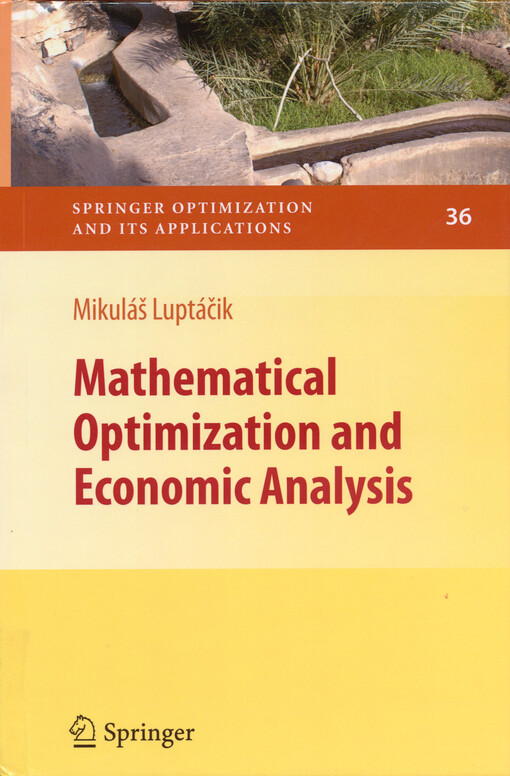 Mathematical optimization and economic analysis