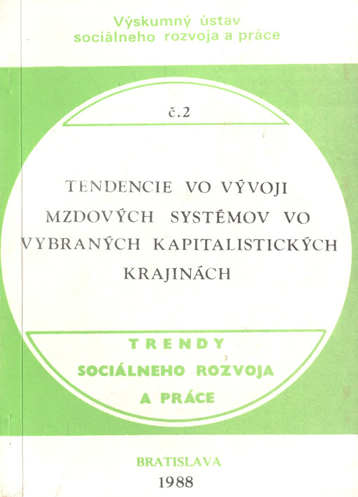 Tendencie vo vývoji mzdových systémov vo vybraných kapitalistických krajinách