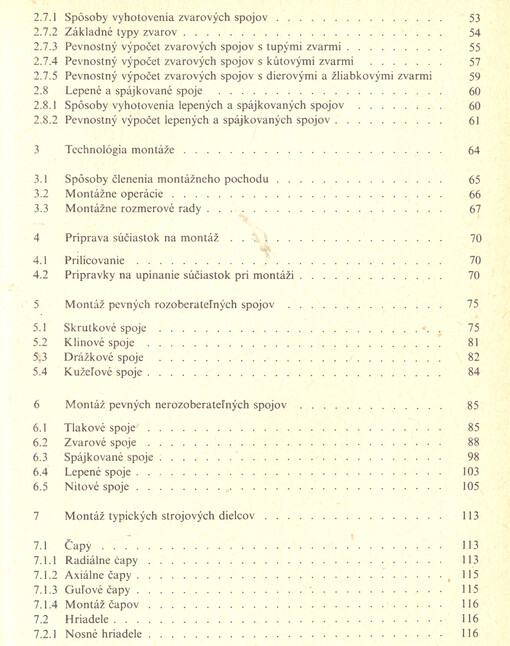 Strojové montáže pre 2. ročník stredných odborných učilíšť