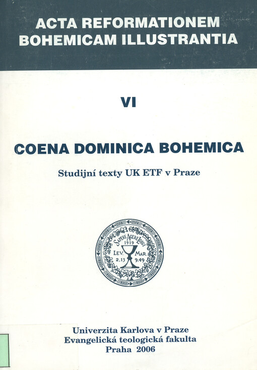 Coena Dominica Bohemica : studijní texty UK ETF v Praze