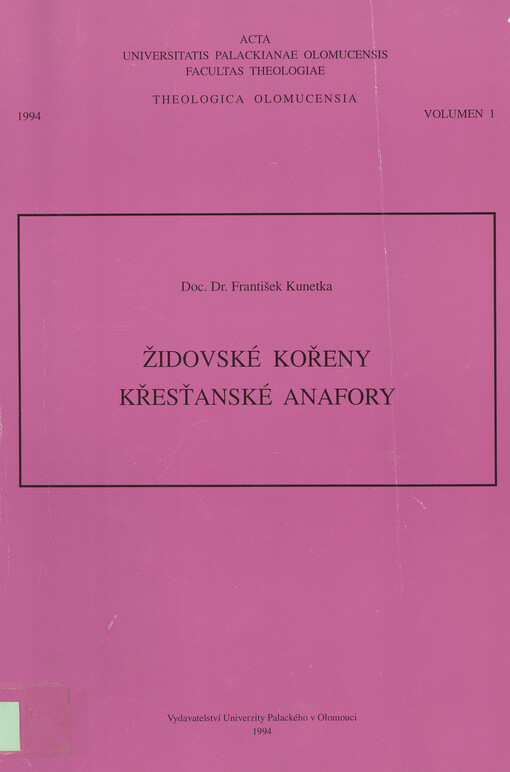 Židovské kořeny křesťanské anafory