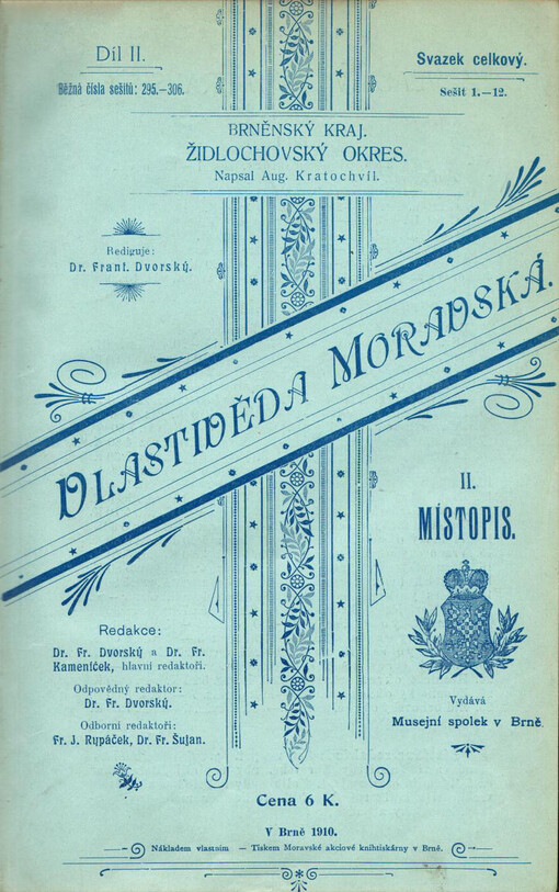 Vlastivěda moravská: II., Místopis Moravy. Díl I., Brněnský kraj. Čís. 79, Židlochovský okres
