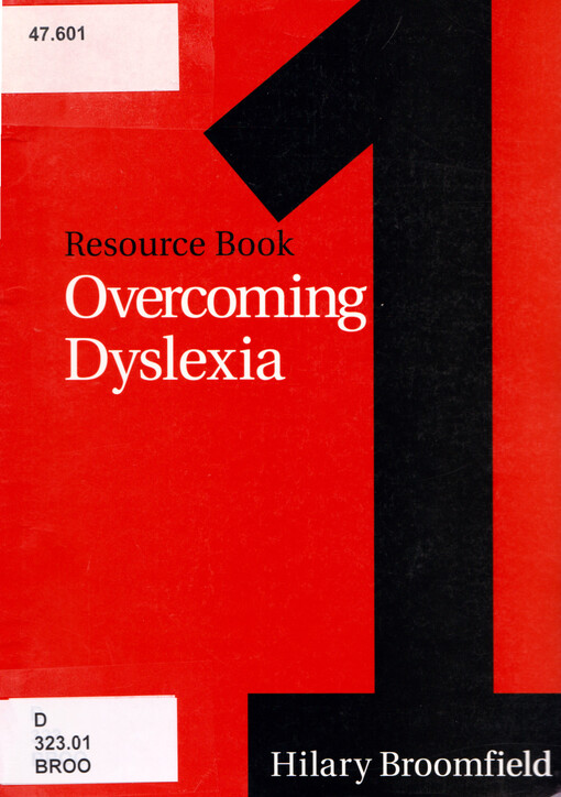 Overcoming dyslexia Resource Book 1