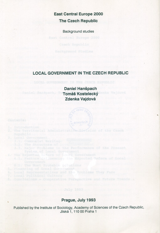 Local government in the Czech Republic