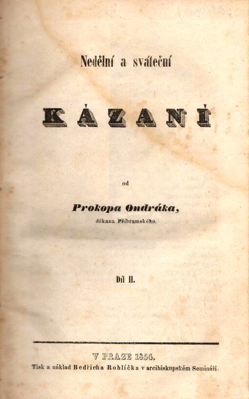 Nedělní a sváteční kázaní