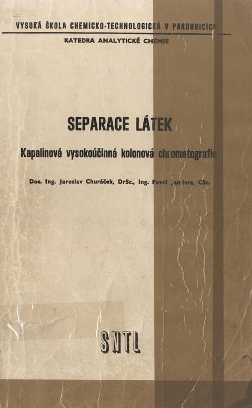 Separace látek :kapalinová vysokoúčinná kolonová chromatografie