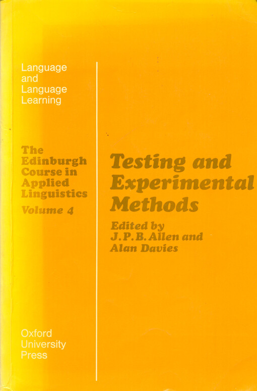 Testing and experimental methods
