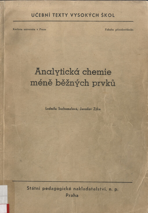 Analytická chemie méně běžných prvků