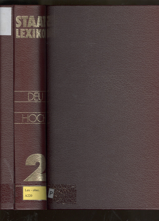 Staats Lexikon : Recht - Wirtschaft - Gesellschaft. 2. Band, Deutscher Caritasverband - Hochschulen