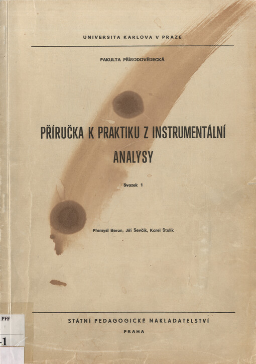 Příručka k praktiku z instrumentální analysy.Svazek 1