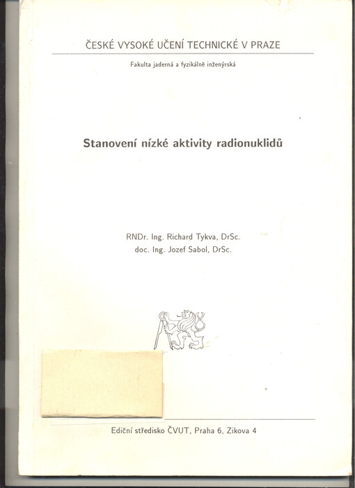 Stanovení nízké aktivity radionuklidů