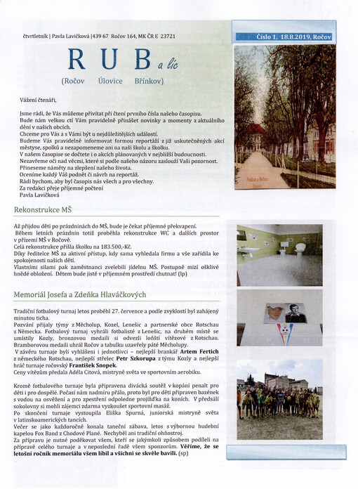 Rub a líc : Ročov, Úlovice, Břínkov