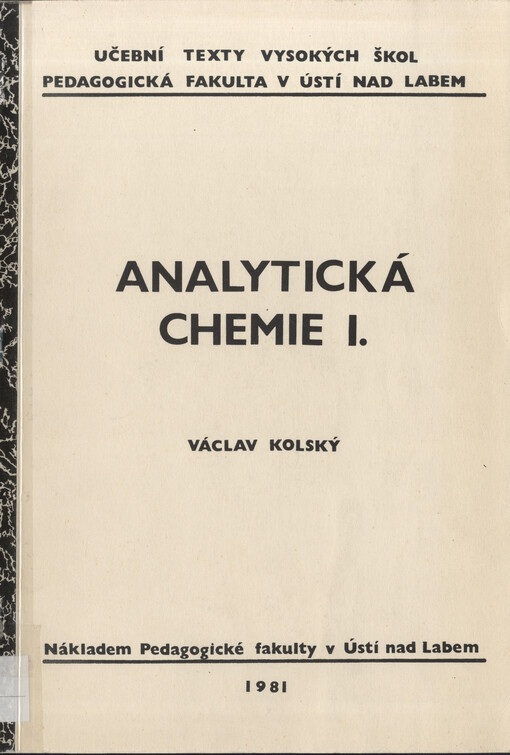 Analytická chemie.1. [díl]