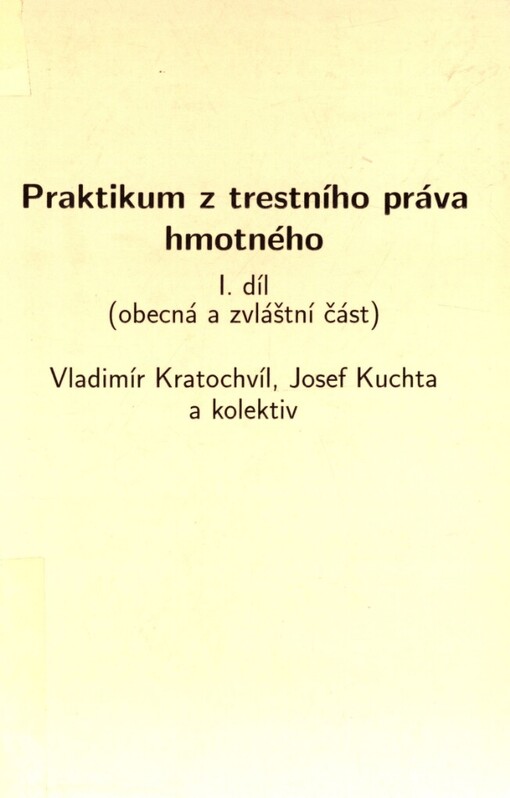 Praktikum z trestního práva hmotného