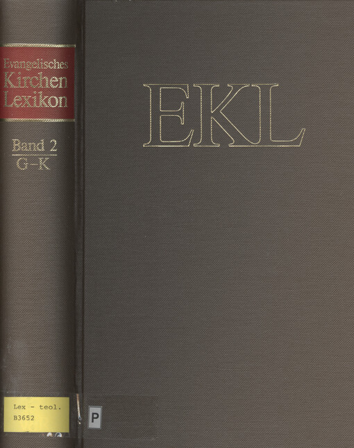Evangelisches Kirchenlexikon : internationale theologische Enzyklopädie