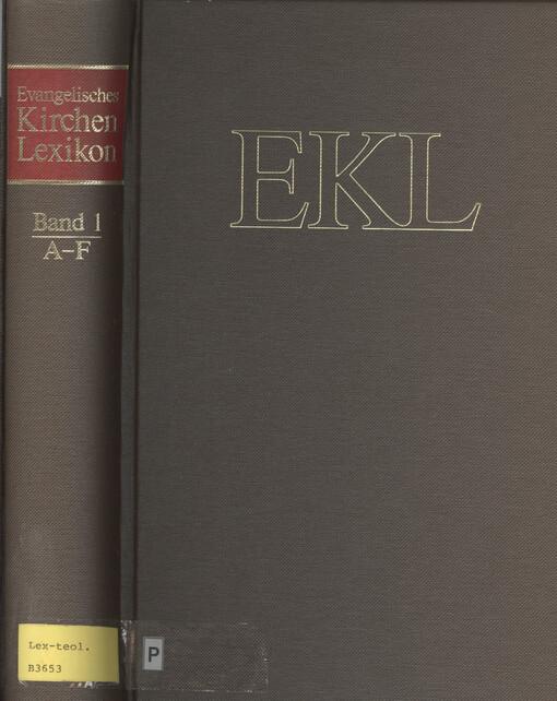 Evangelisches Kirchenlexikon : Bd. 1 (A-F)