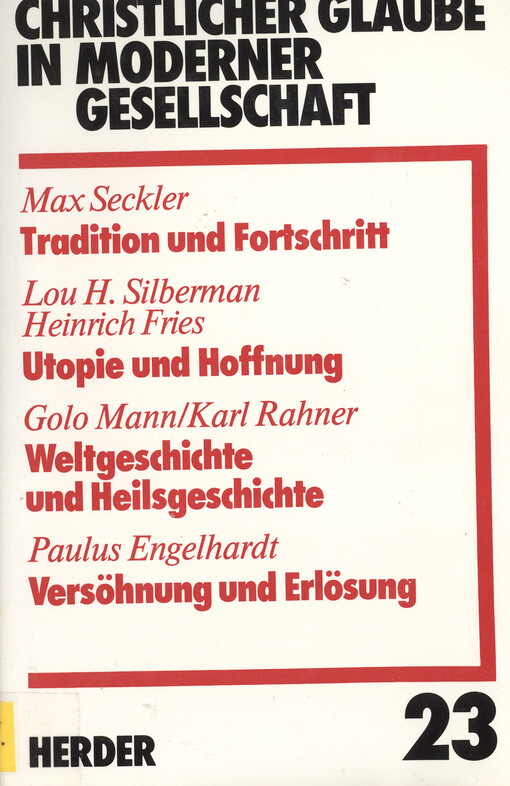 Tradition und Fortschritt