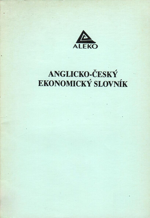 Anglicko-český ekonomický slovník