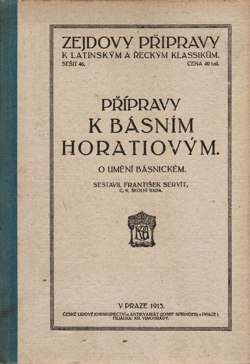 Přípravy k básním Horatiovým
