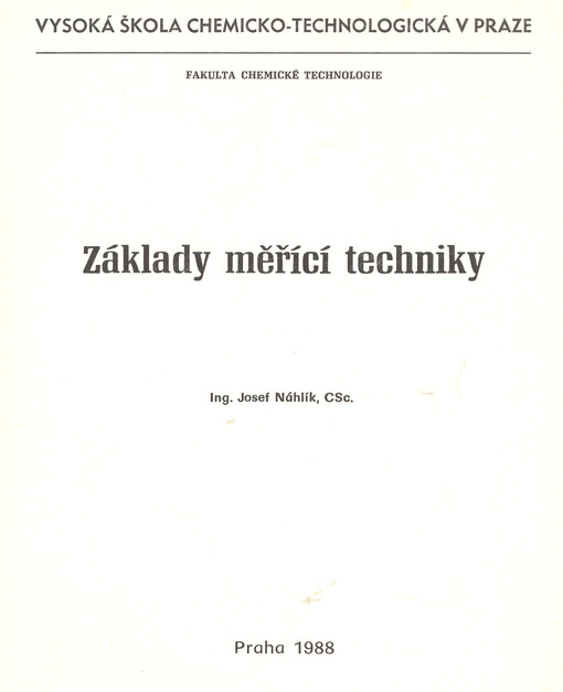 Základy měřící techniky