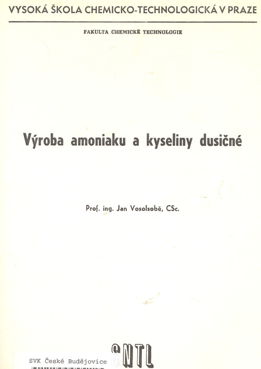 Výroba amoniaku a kyseliny dusičné