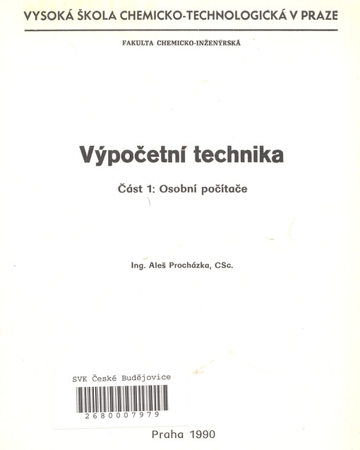 Výpočetní technika. [Část] 1, Osobní počítače