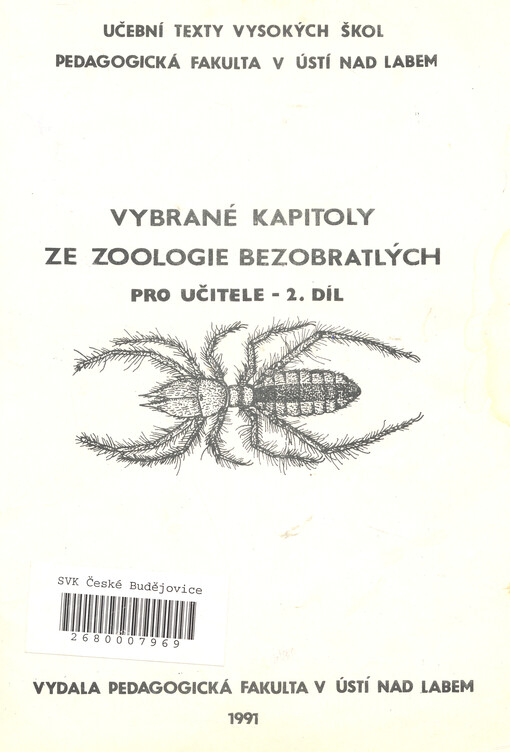 Vybrané kapitoly ze zoologie bezobratlých pro učitele