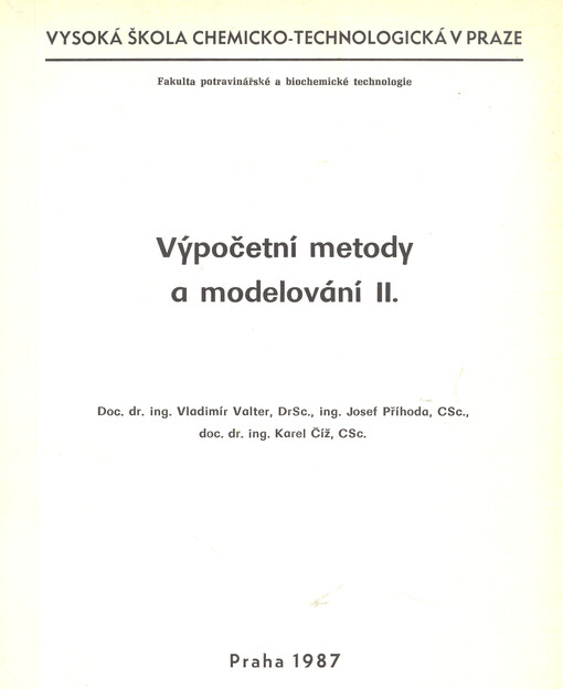 Výpočetní metody a modelování II., II