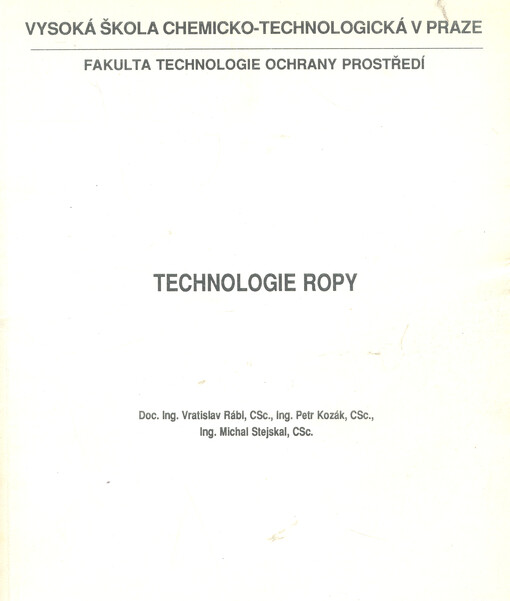 Technologie ropy